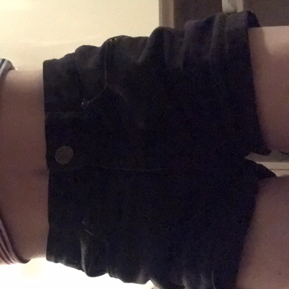 black shorts